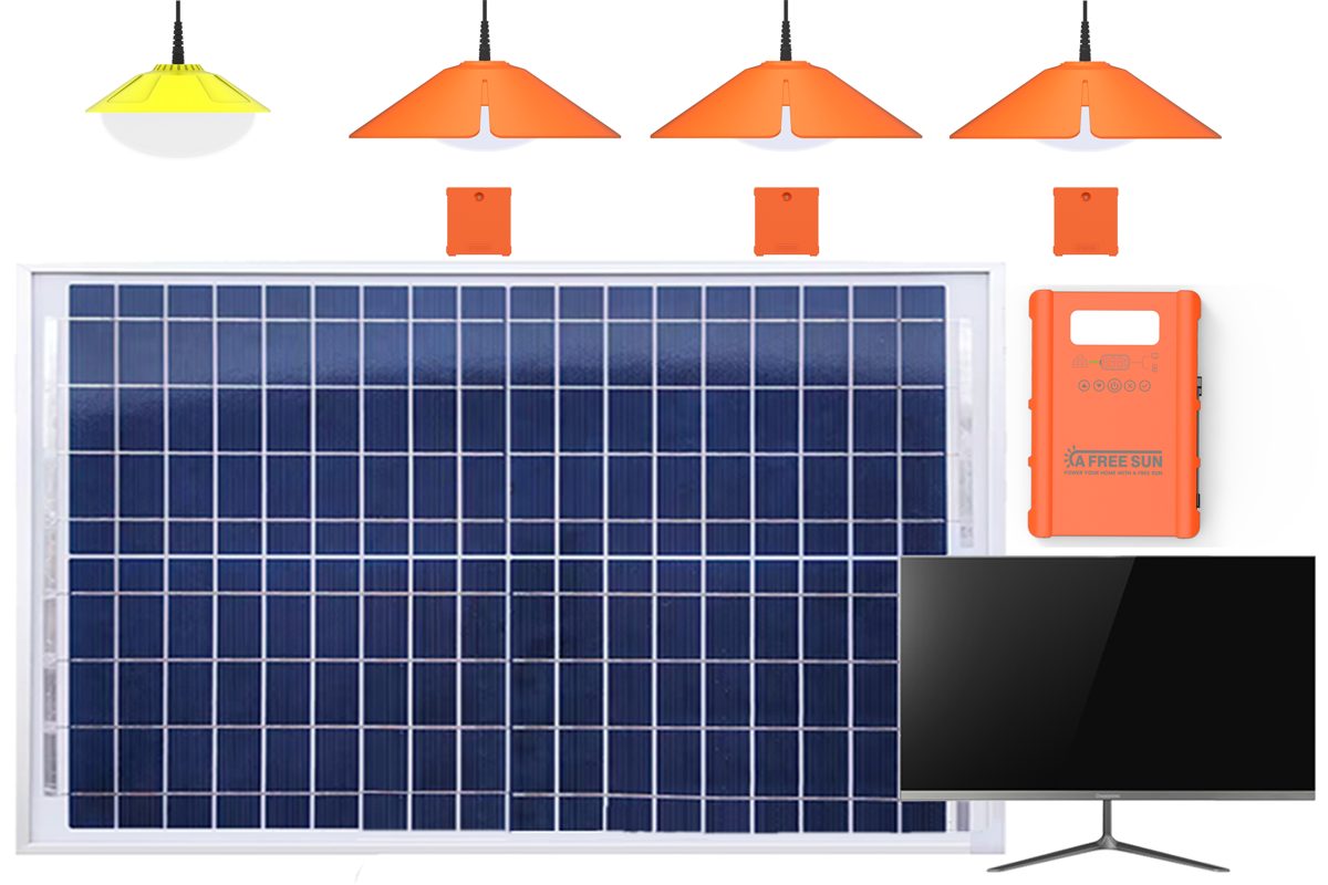 BAR-3 solar home system with TV
